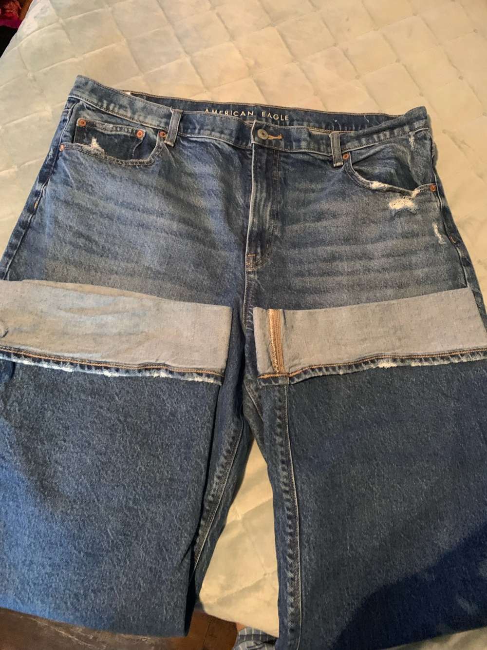 American Eagle Outfitters wide leg Blue Denim Jeans